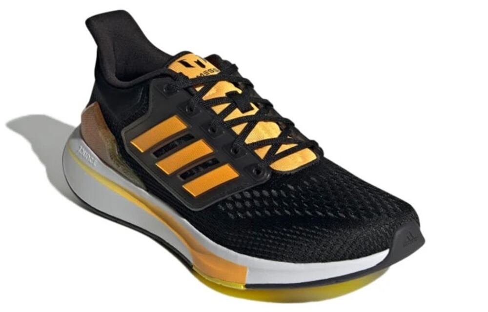 Adidas EQ21 Messi Run Black Semi Solar Gold Mens Sneaker US Size 9 Shoe GZ4082